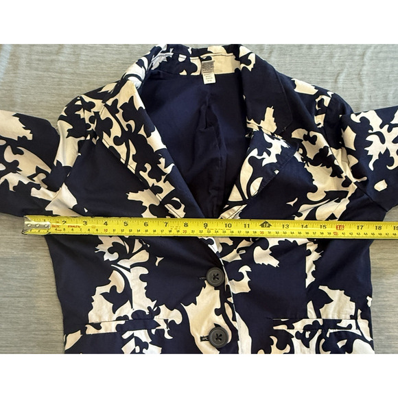 Old Navy Womens Crop Navy Blazer Jacket Size S Preppy Nautical Old Money Yacht - Picture 7 of 9